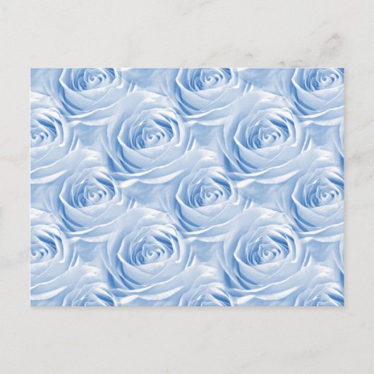 Blue Roos Wallpaper Patroon Briefkaart (Voorkant)