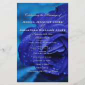Blue Roos Wedding Programs (Voorkant)