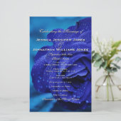 Blue Roos Wedding Programs (Staand voorkant)