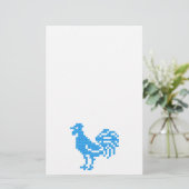 Blue Rooster Briefpapier (Staand voorkant)
