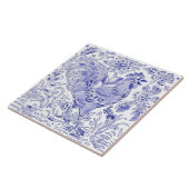 Blue Rooster Chicken Insect Farmhouse Rustic Art  Tegeltje (Zijkant)