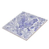 Blue Rooster Chicken Insect Farmhouse Rustic Art Tegeltje (Zijkant)