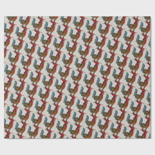 Blue Rooster, Delft Kijk, Cadeaupapier (Vlak)