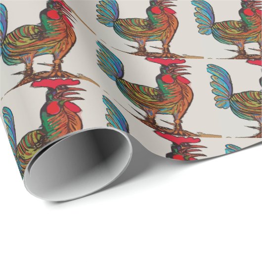 Blue Rooster, Delft Kijk, Cadeaupapier (Rol Hoek)