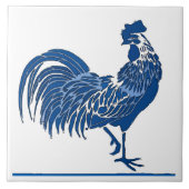 Blue Rooster, Delft Kijk, Tegeltje (Voorkant)
