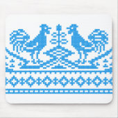 Blue Rooster kruissteek Muismat (Voorkant)