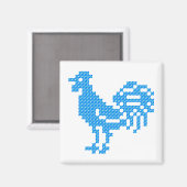 Blue Rooster Magneet (Voorkant / Achterkant)