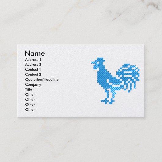 Blue Rooster Visitekaartje (Voorkant)