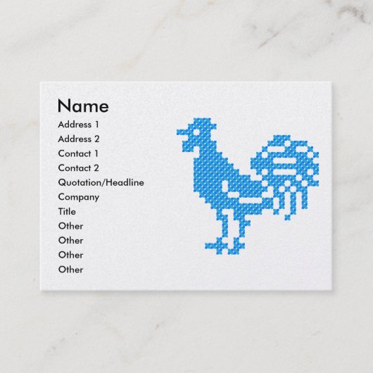 Blue Rooster Visitekaartje (Voorkant)