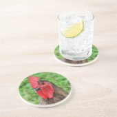 Blue Rooster Zandsteen Onderzetter (Zijkant)