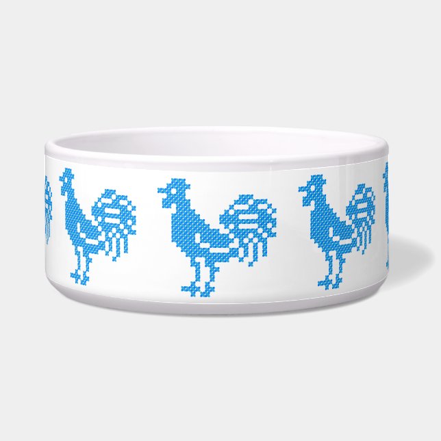 Blue Roosters Voerbakje (Voorkant)