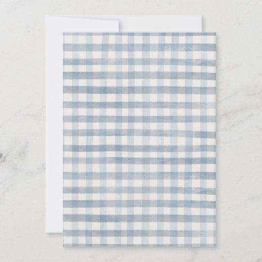  Blue Rope Lijst Cowboy Baby shower Kaart (Achterkant)