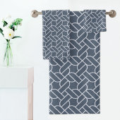 Blue Rope Pattern Towel Bad Handdoek