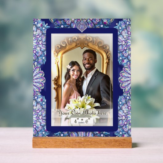 Blue Rosace Acryl Bord (Neutraal)