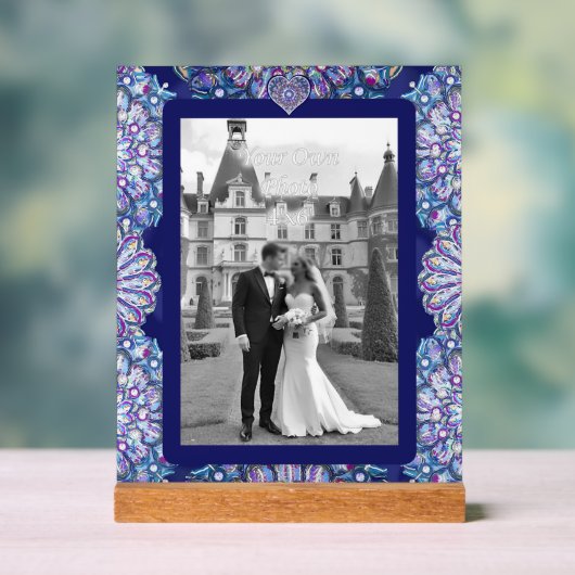 Blue Rosace Acryl Bord (Neutraal)