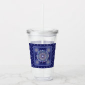 Blue Rosace Acryl Drinkbeker (Voorkant)