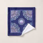 Blue Rosace Bad Handdoek (Wasdoekje)
