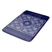 Blue Rosace Badmat (Gekanteld)