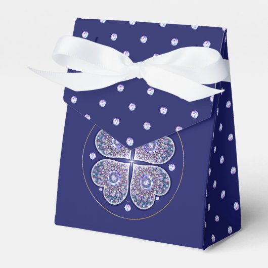 Blue Rosace Bedankdoosjes (Voorkant Zijde)