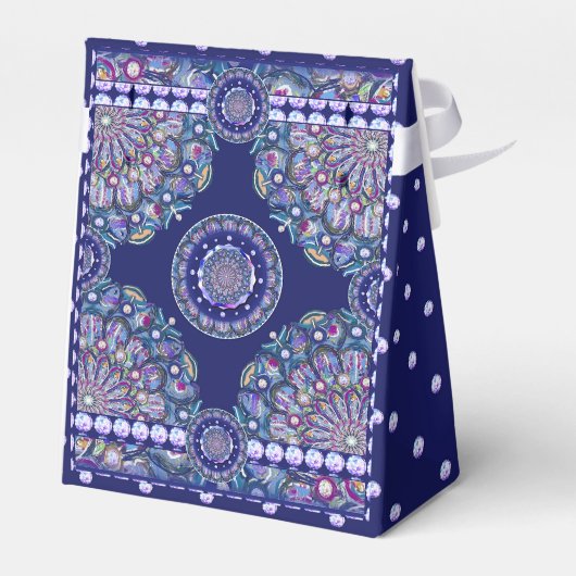 Blue Rosace Bedankdoosjes (Achterkant)