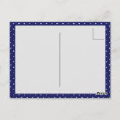 Blue Rosace Briefkaart (Achterkant)