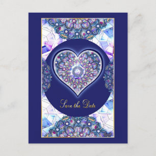 Blue Rosace Briefkaart