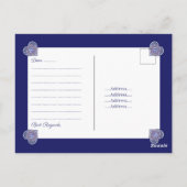 Blue Rosace Briefkaart (Achterkant)