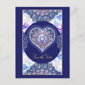 Blue Rosace Briefkaart (Voorkant)