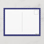 Blue Rosace Briefkaart (Achterkant)