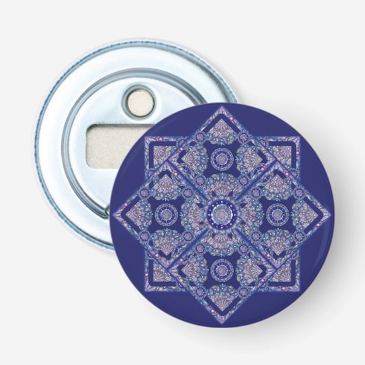 Blue Rosace Button Flesopener (Voorkant)