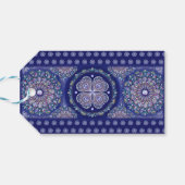 Blue Rosace Cadeaulabel (Achterkant Horizontaal)