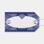 Blue Rosace Cadeaulabel (Voorkant (Horizontaal))