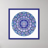 Blue Rosace Canvas Afdruk (Voorkant)