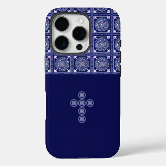 Blue Rosace Case-Mate iPhone Case (Achterkant)