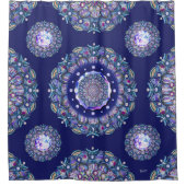 Blue Rosace Douchegordijn (Voorkant)