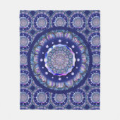 Blue Rosace Fleece Deken (Voorkant)