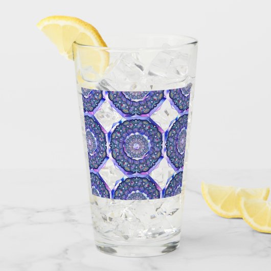 Blue Rosace Glas (Voorkant ijs)