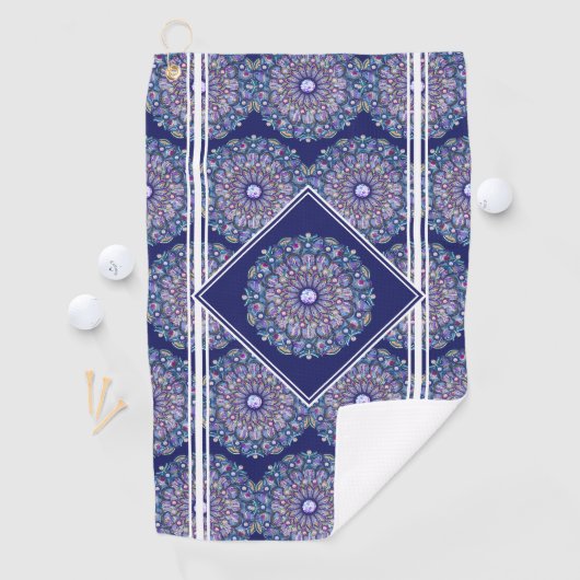 Blue Rosace Golfhanddoek (Insitu)
