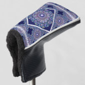 Blue Rosace Golfheadcover (3/4 voorkant)