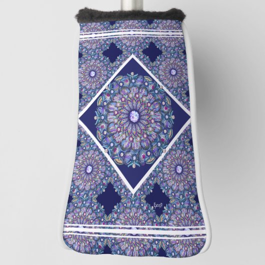 Blue Rosace Golfheadcover (Draai 90)