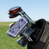 Blue Rosace Golfheadcover (Insitu)