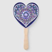 Blue Rosace Handwaaier (Voorkant)