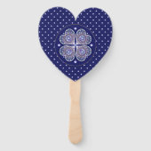 Blue Rosace Handwaaier (Achterkant)