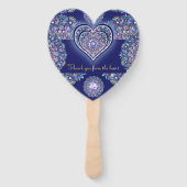 Blue Rosace Handwaaier (Voorkant)