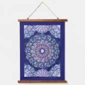 Blue Rosace Hangend Wandkleed (Voorkant)