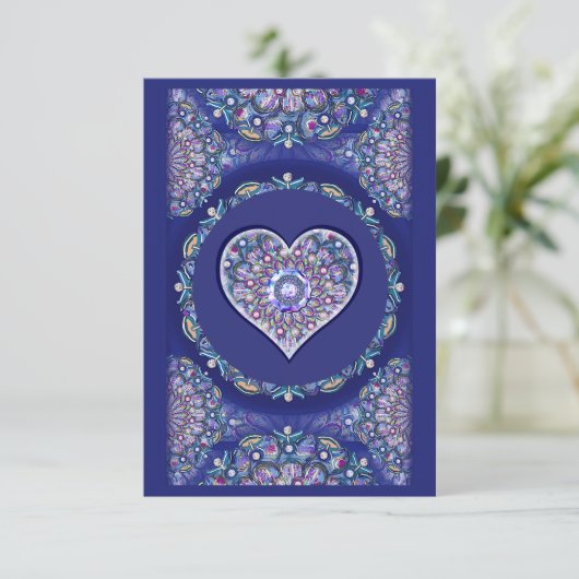 Blue Rosace Informatiekaartje (Staand voorkant)