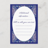 Blue Rosace Informatiekaartje (Achterkant)