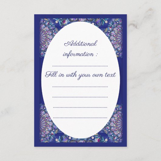 Blue Rosace Informatiekaartje (Achterkant)