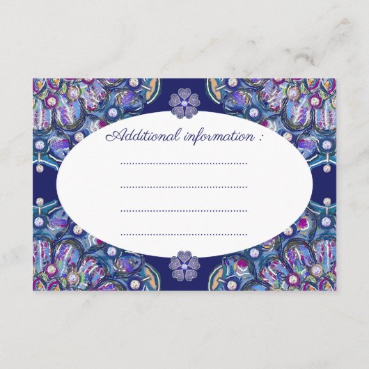 Blue Rosace Informatiekaartje (Achterkant)