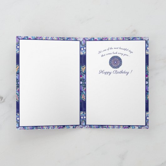 Blue Rosace Kaart (Binnen)